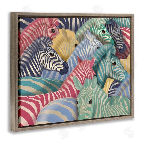 Stupell Industries Fab Funky | Modern Hued Zebras Wall Art