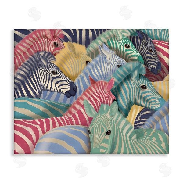 stupell industries Fab Funky | Modern Hued Zebras Wall Art
