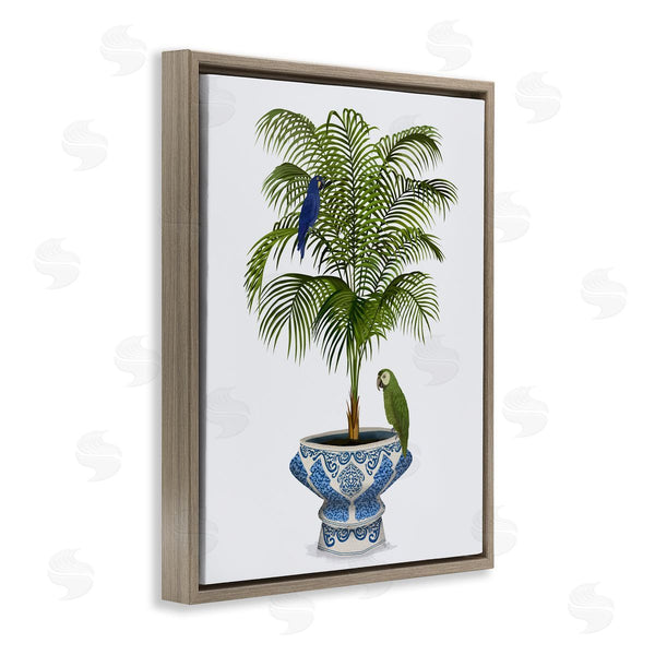 Stupell Industries Fab Funky | Parrots On Ornate Planter Wall Art
