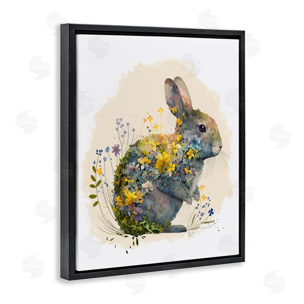 Stupell Industries Fab Funky | Rabbit With Buttercup Flowers Wall Art
