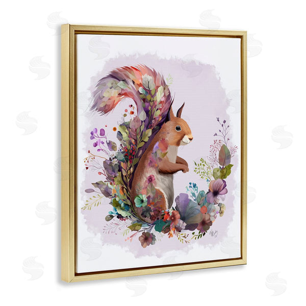 Stupell Industries Fab Funky | Squirrel And Floral Garland