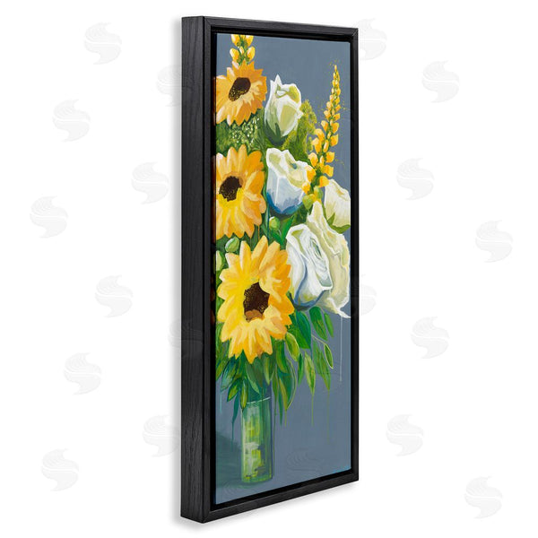 Stupell Industries Fab Funky | Sunflowers & White Roses Wall Art