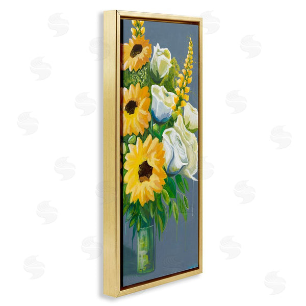 Stupell Industries Fab Funky | Sunflowers & White Roses Wall Art