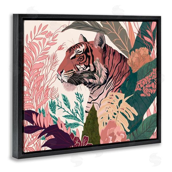 Stupell Industries Fab Funky | Tiger Peeking From Leaves Wall Art