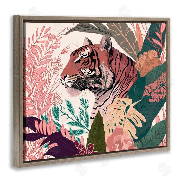 Stupell Industries Fab Funky | Tiger Peeking From Leaves Wall Art