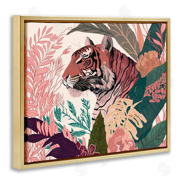 Stupell Industries Fab Funky | Tiger Peeking From Leaves Wall Art