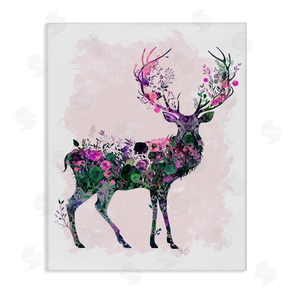 stupell industries Fab Funky | Wildflower Patterned Deer Wall Art
