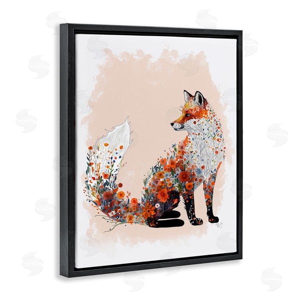 Stupell Industries Fab Funky | Wildflower Patterned Fox Wall Art