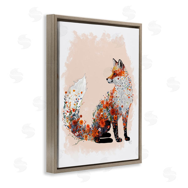 Stupell Industries Fab Funky | Wildflower Patterned Fox Wall Art