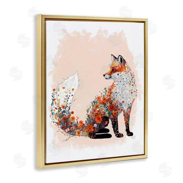 Stupell Industries Fab Funky | Wildflower Patterned Fox Wall Art
