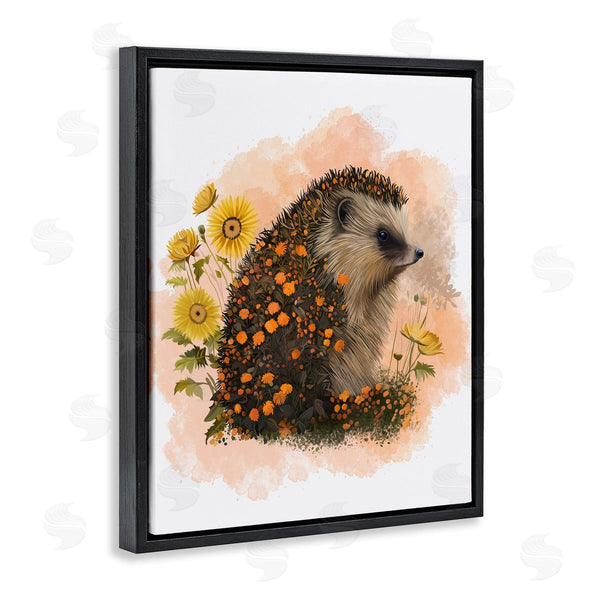 Stupell Industries Fab Funky | Wildflower Patterned Hedgehog Wall Art