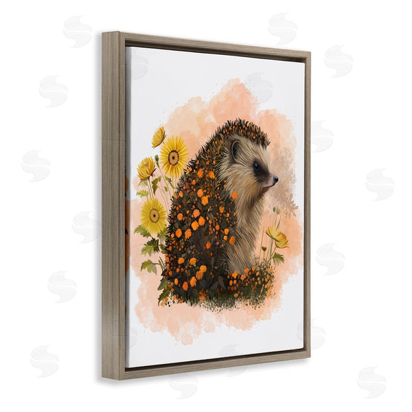 Stupell Industries Fab Funky | Wildflower Patterned Hedgehog Wall Art