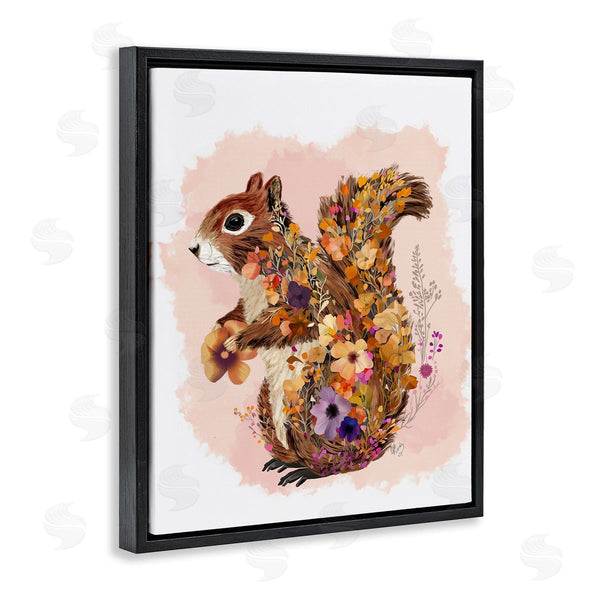 Stupell Industries Fab Funky | Wildflower Patterned Squirrel Wall Art