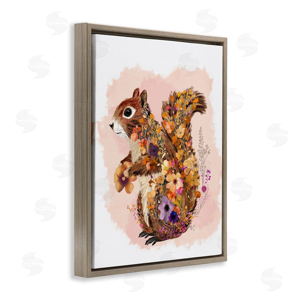 Stupell Industries Fab Funky | Wildflower Patterned Squirrel Wall Art