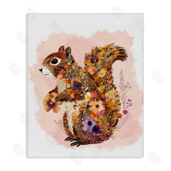 stupell industries Fab Funky | Wildflower Patterned Squirrel Wall Art