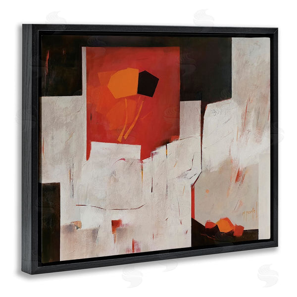 Stupell Industries Fanou Montel | Forever Montel Abstract Shapes Red White Wall Art