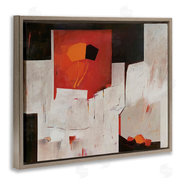 Stupell Industries Fanou Montel | Forever Montel Abstract Shapes Red White Wall Art