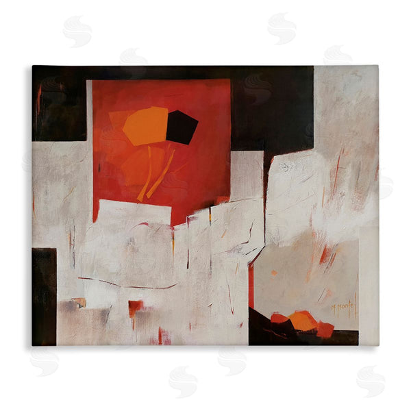 stupell industries Fanou Montel | Forever Montel Abstract Shapes Red White Wall Art