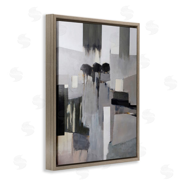 Stupell Industries Fanou Montel | Remain Standing Montel Abstract Shapes Grey Black Wall Art