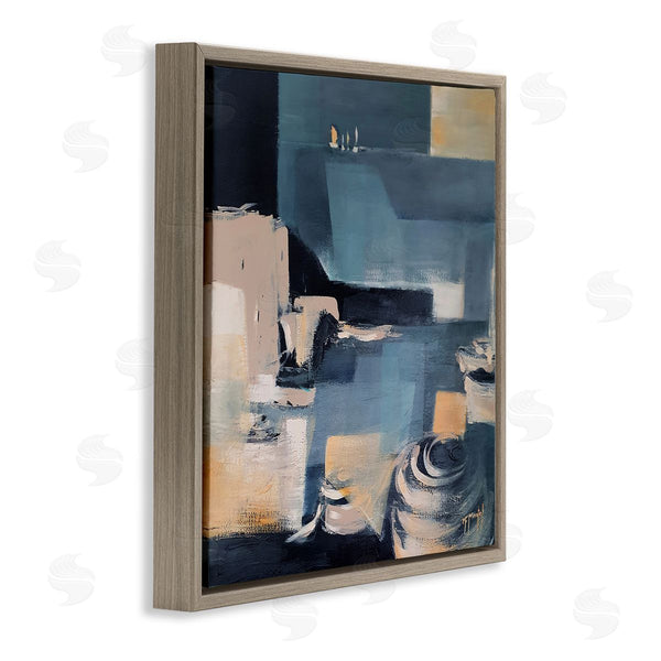 Stupell Industries Fanou Montel | Scattered Coastal Abstraction Fluid Wave Geometric Shapes Wall Art