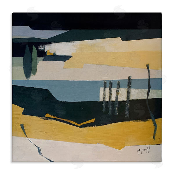 stupell industries Fanou Montel | Sometimes Obvious Montel Abstract Landscape Lake Wall Art