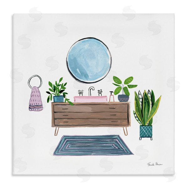 stupell industries Farida Zaman | Bath Interior Sink with Plants