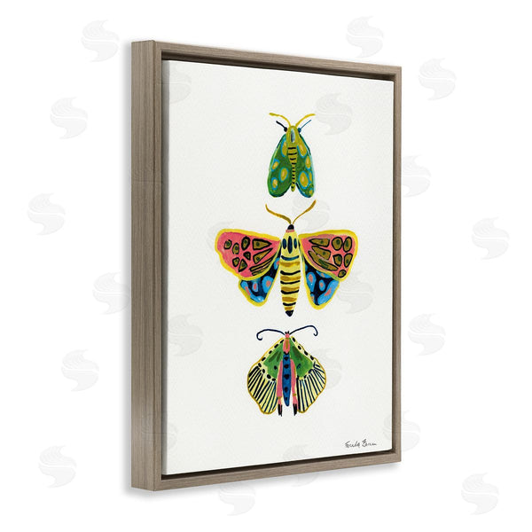 Stupell Industries Farida Zaman | Bright Moths Earth Tones