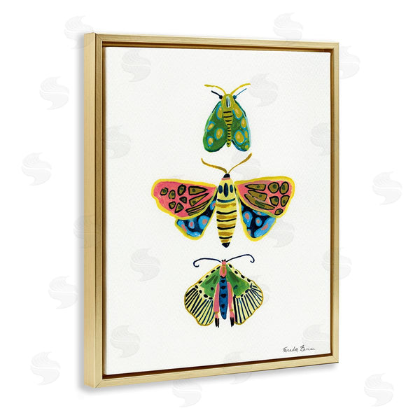 Stupell Industries Farida Zaman | Bright Moths Earth Tones