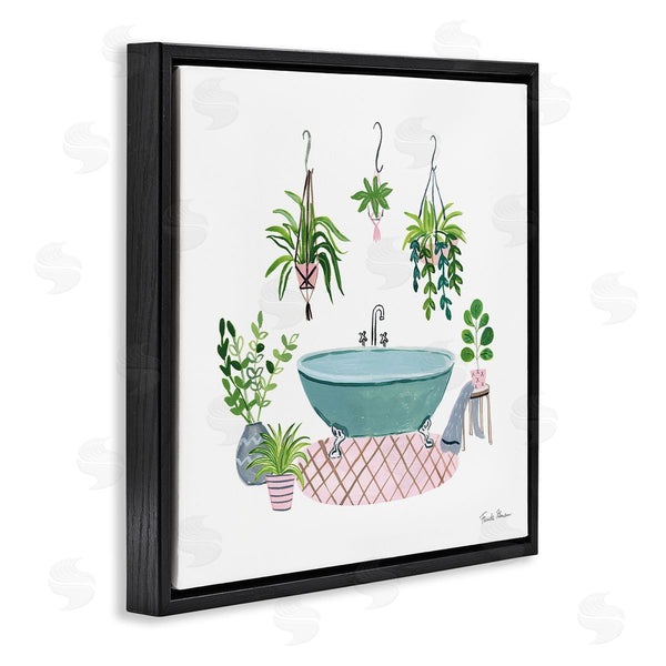 Stupell Industries Farida Zaman | Claw Bath With Hanging Plants