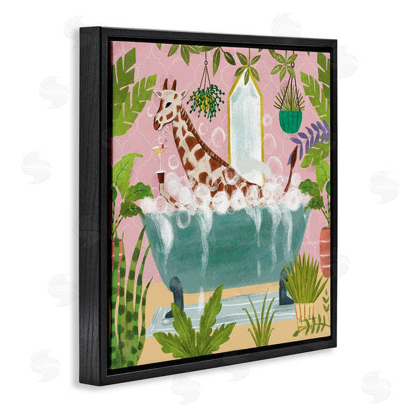 Stupell Industries Farida Zaman | Giraffe Fun Bath Time