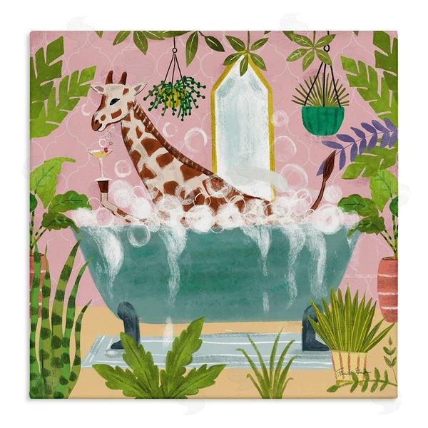 stupell industries Farida Zaman | Giraffe Fun Bath Time
