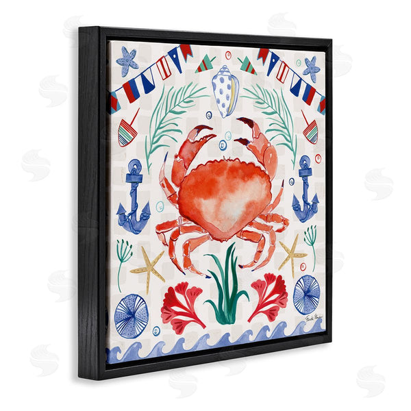 Stupell Industries Farida Zaman | Maritime Crab Pattern Wall Art
