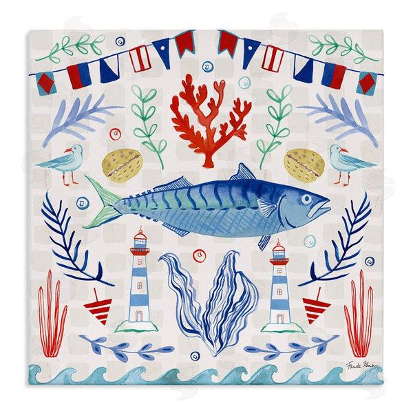 stupell industries Farida Zaman | Maritime Sea Life Pattern Wall Art