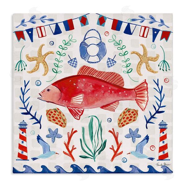 stupell industries Farida Zaman | Nautical Patterned Fish Wall Art