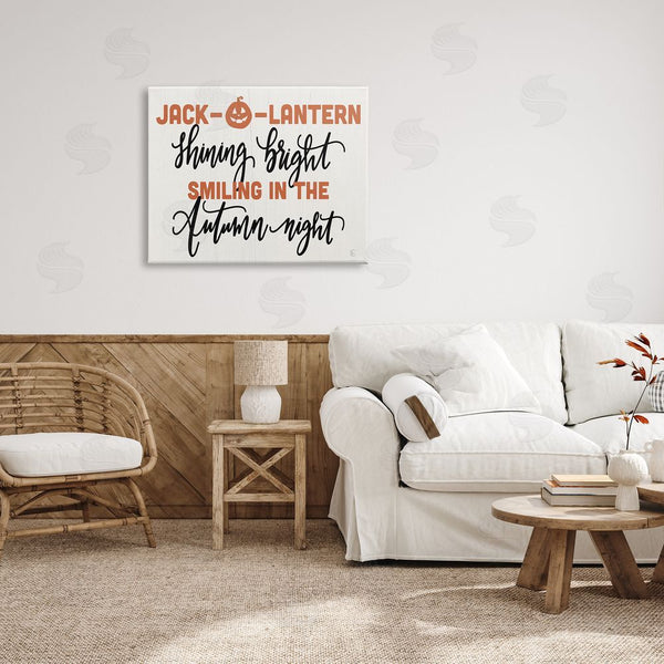 Stupell Industries Fearfully Made Creations | Autumn Jack-o-Lantern Phrase Wall Art