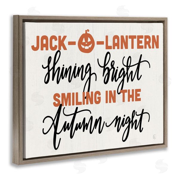 Stupell Industries Fearfully Made Creations | Autumn Jack-o-Lantern Phrase Wall Art