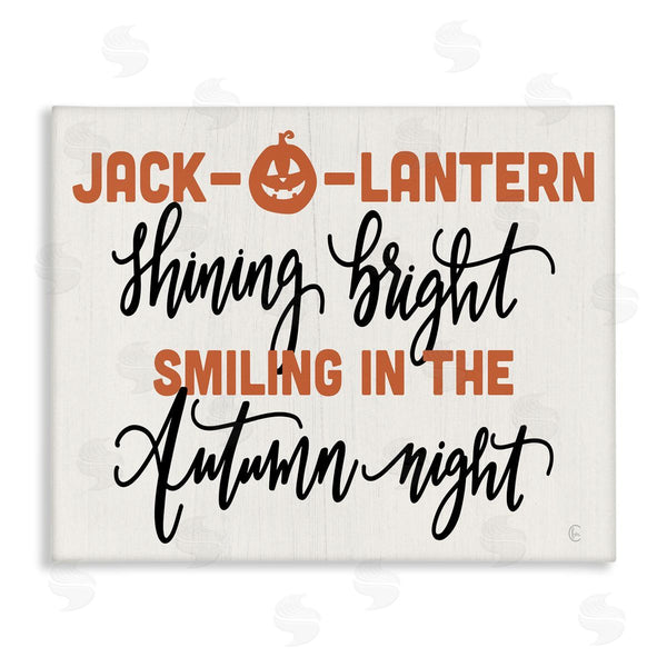 stupell industries Fearfully Made Creations | Autumn Jack-o-Lantern Phrase Wall Art