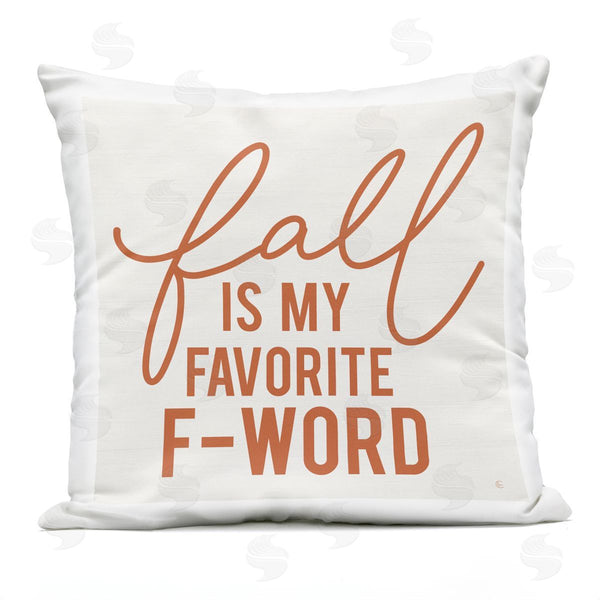 Stupell Industries Fearfully Made Creations | Fall My Favorite F-Word Humor Printed Throw Pillow