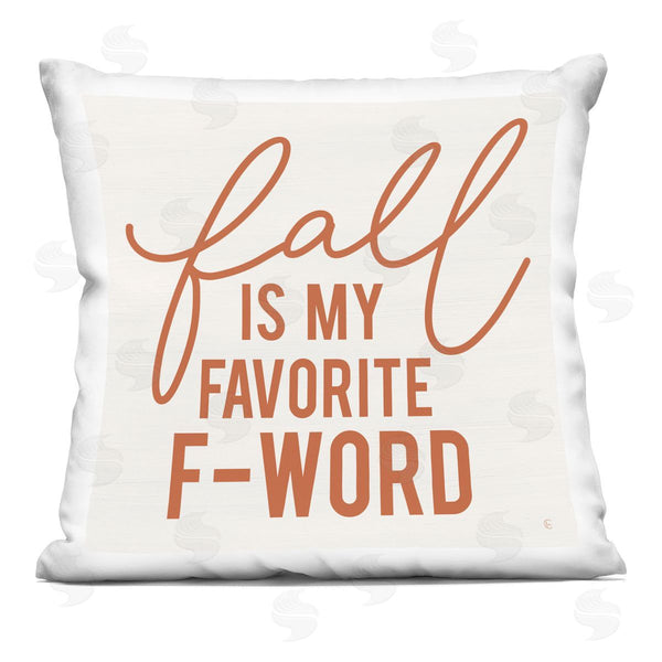 stupell industries Fearfully Made Creations | Fall My Favorite F-Word Humor Printed Throw Pillow