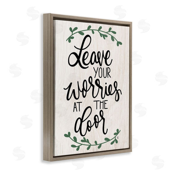 Stupell Industries Fearfully Made Creations | Worries At Door Family Greeting