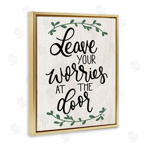Stupell Industries Fearfully Made Creations | Worries At Door Family Greeting