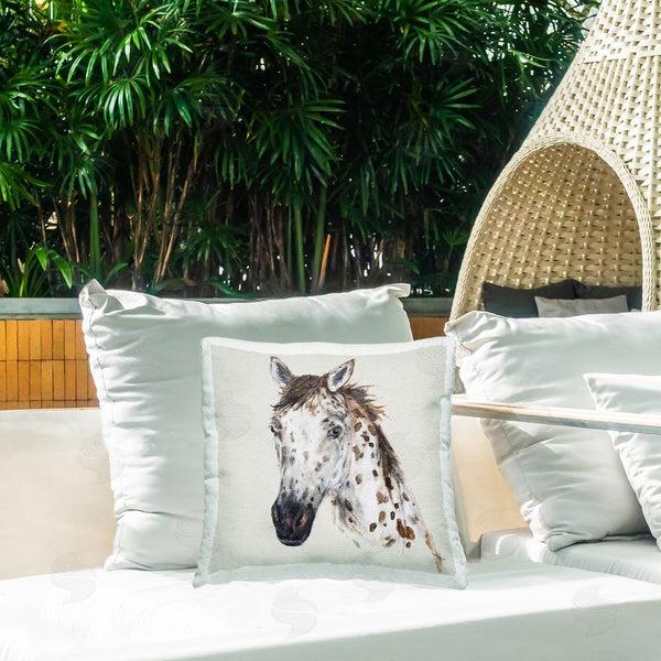 Stupell Industries Filippo Ioco | Charming Spotted Horse Printed Throw Pillow