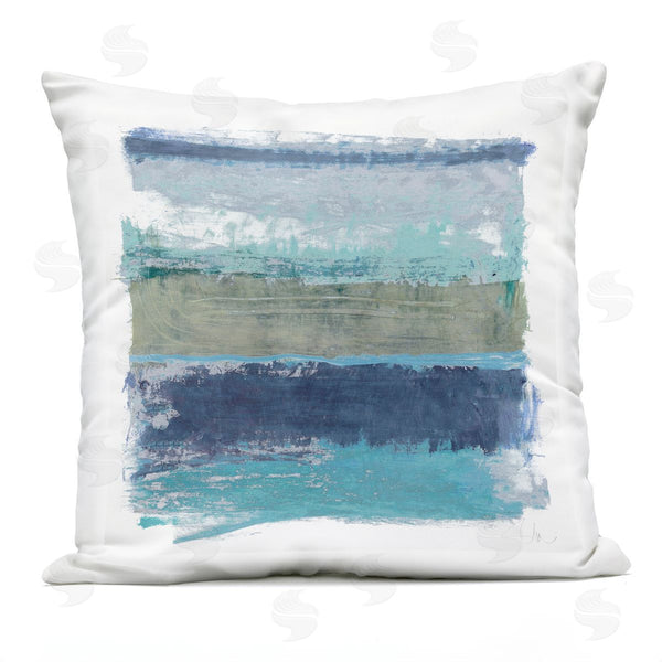 Stupell Industries Filippo Ioco | Cool Toned Abstract Stripes Printed Throw Pillow