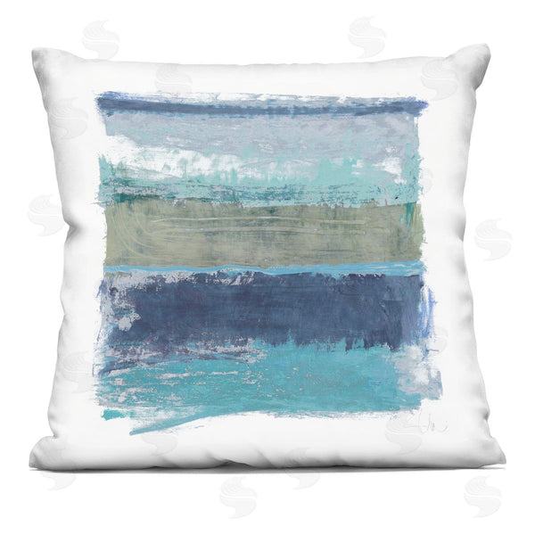 stupell industries Filippo Ioco | Cool Toned Abstract Stripes Printed Throw Pillow
