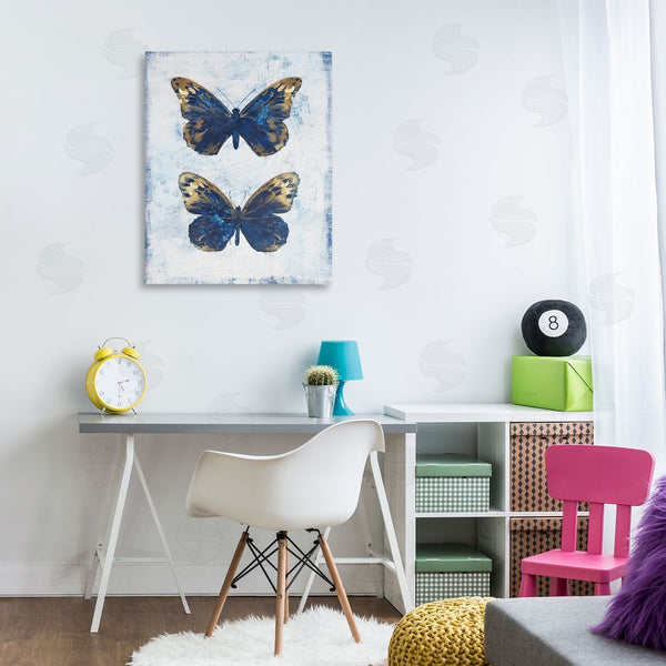 Stupell Industries Filippo Ioco | Gold & Blue Butterfly Wall Art