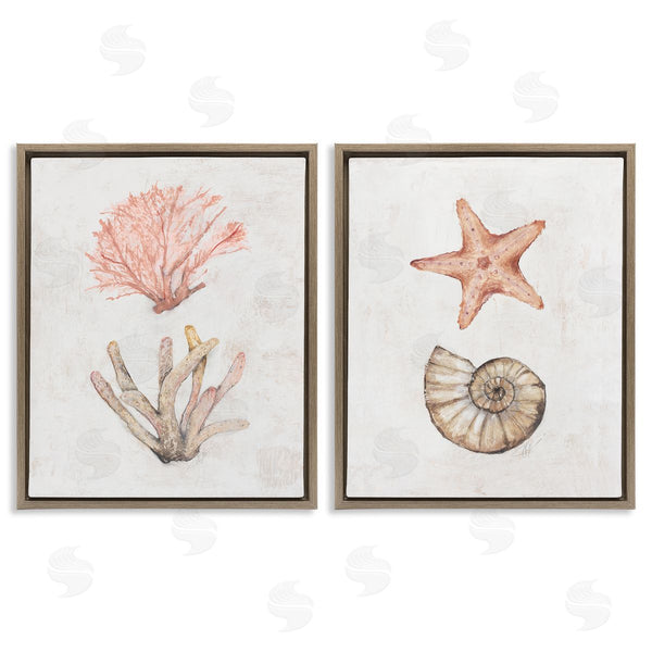 Stupell Industries Filippo Ioco | Neutral Pastel Sea Life