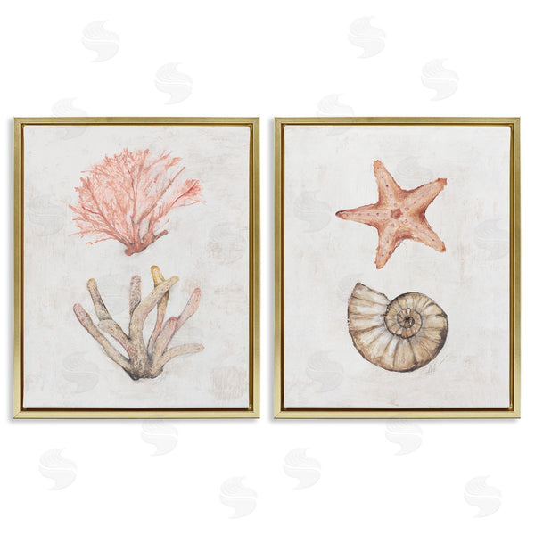 Stupell Industries Filippo Ioco | Neutral Pastel Sea Life
