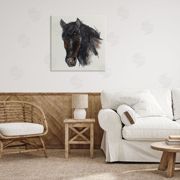 Stupell Industries Filippo Ioco | Paint Stroke Black Horse Wall Art
