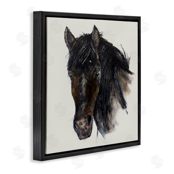 Stupell Industries Filippo Ioco | Paint Stroke Black Horse Wall Art