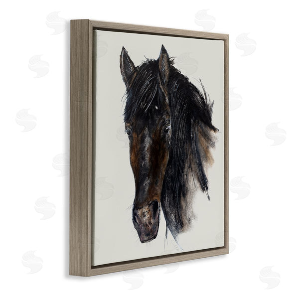 Stupell Industries Filippo Ioco | Paint Stroke Black Horse Wall Art